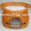Exquisite and durable wicker pet cage , wicker cat carrier