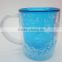 14oz BPA-FREE double wall plastic frosty mug with gel and handle for desk