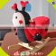 2017 New design bear baby wooden rocking horse animals wholesale cheap kids wooden rocking horse animals with music W16D096
