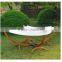 Garden Wooden Frame Hammock Swing Chaise Longue Awning Chair