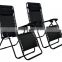 2 Pack Garden Folding Black Infinity Zero Gravity Lounge Chair