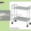 Rolling Kitchen Laundry Storage Warehouse Carts Bathroom Wire Basket Trolley