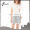 Light french terry rolled shorts with beauty design for girls