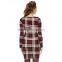 Wholesale bodycon slim pencil party dress design your own fashion checked dress