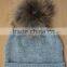 Winter beanie cashmere pom pom caps women knitted hat and scarf set