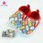 Cute Rugby Pattern Newborn Crib Shoes Baby Shoes Matching Pacifier Clip