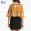  Ladies New Fashion Clothing Wholesale Casual Mustard Yellow Wrap Dress