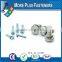 Taiwan M3 M12 M4-0.7 x 12mm DIN 965 Phillips Drive Flat Head Grade A2 Stainless Steel Machine Screw with Double Lock Washer Squa