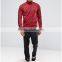 Red tracksuit sets for mens 100% polyester high collar sport tracksuit