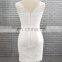 Wholesale V Neckline Sleeveless Beaded Ivory Short Prom Dresses With Detachable Skirt