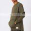 Khaki Asymmetrical Sweatshirt With Side Zipper