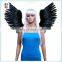 Goth Demon Birds V shape Open Swing Large Black Feather Angel Wings HPC-0812