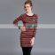 Autumn Women Bodycon Sweater Dress Long Sleeve Stripe Slim Fit Knit Dress