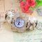 Small Wrist Women Big Dial Fashion Mexican Beach Watch Coconut Shell Printed Flowers Bracelet Ethnic Wristwatch