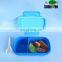 PP BPA Free Oval 740ml Kids 2 Compartment Bento Lunch Box With Spoon