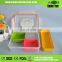 Food Grade 3 Dividers Demountable Food Storage Sushi Packaging Box Keep Freshness