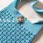 Crochet bag, summer shoulder bag, beach crochet bag, crochet tote bag, women's crochet bag, light blue bag, handmade bag