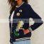 2016 Women Hot Sale Sequin Jacket Women Bomber Autumn Outwear China Wholesale Clothing for Women Polyester Navy Blazer