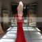 Modest Red backless Evening Dress Celebrity Dress