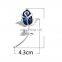  China High Quality Blue Crystal Rhinestone Rose Flower Brooch For Woman