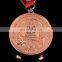 Customized 42m diameter copper plated laser engraved medal