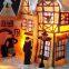 X'mas house with 10 light set Play Snowman Polyresin Christmas House Decoration