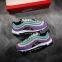 Дешевые кроссовки Nike Air Max 97 фиолетового цвета с красной биркой
