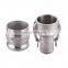 bushing steel compression coupling male thread quick coupler Type F DN25 Camlock weld fittings high pressure ss pipe fittings