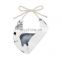 New design white baby bib printing animal pattern round shape tie baby bib saliva scarf