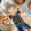 X1632/Hot selling special boutique dresses t shirt short pants daisy flower set for toddle girls