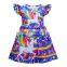 A0180# girls dress 2020 summer cotton unicorn print clothes kids dress