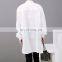 Elegant O Neck Long Sleeve Irregular Hem Ruffle Scarf Shirts For Women