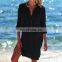 2019 Beach Cover up robe Plage Pocket Beach Sarong Bikini Cover up Bathing Suit Women Beachwear Swimsuit Cover up Pareo Tunic