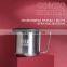 GiNT 420ML Customized Folded Handle Water Cup 304 Stainless Steel Coffee Mug for Drinking Water Directly