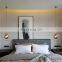 Nordic Round Ring Pendant Light Single Head Glass Metal Chandelier Household Decorative Light