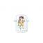 Modern Colored Painting Handmade Decal White Porcelain Table Vase Ceramic for Home Decor
