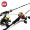 2.1m New design 2 Section Spinning Fishing Rods   fishing rod with reel complete set