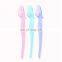 Good quality hotel supplier Transparent ABS plastic handle Facial Eyebrow Razors Trimmer