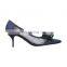 Women fancy bow tie high quality design med heel pointed toe pumps sandals other shoes color are available