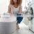 New Wholesale 2021 Handle Logo Luxury Cotton Rope White Laundry Basket Storage Bag