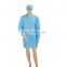 PP Non Woven Medical Lab Coat Disposable Blue Laboratory Coat With Pocket