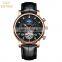 KINYUED J025 Luxury Casual Black Leather Men's Watches Automatic Mechanical Moon Phase Men Brand Wrist Watch