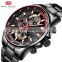 MINI FOCUS MF0218G military mens quartz analog stainless steel strap watch business watches luxury top brand