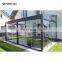 Wall Mounted Summer Garden Glass Canopy Sunroom Veranda Cover Patio Terrace Roof With Frameless Multi track Sliding Glass Door