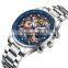 NIBOSI 2020 New Hollow Fashion Large Dial Men's Watch Multifunction Calendar Sports Watch Waterproof Quartz Watch