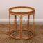 Modern Minimalist Round Shape Natural Rattan Coffee Table High Quality Side Table With Mother Of Pearl Cheap Wholesale