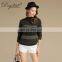 Women's Preppy Style Jacquard Leopard Knitted Cashmere Sweater O-Neck with Autumn Style ODM Supply for Winter Season