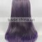 wholesale 65CM funny medium straight purple ombre colors women Lolita costume synthetic hair wig