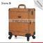  New design fashionable makeup organizer cosmetic makeup trolley case with mirror