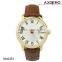 Leather material luxury quartz men watch